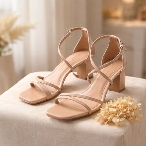 Beige Chinese laundry heel